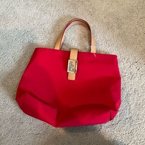 Ralph Lauren Red Shoulder Handbag